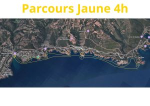 parcours kayak esterel anthero cap roux jaune 4 heures